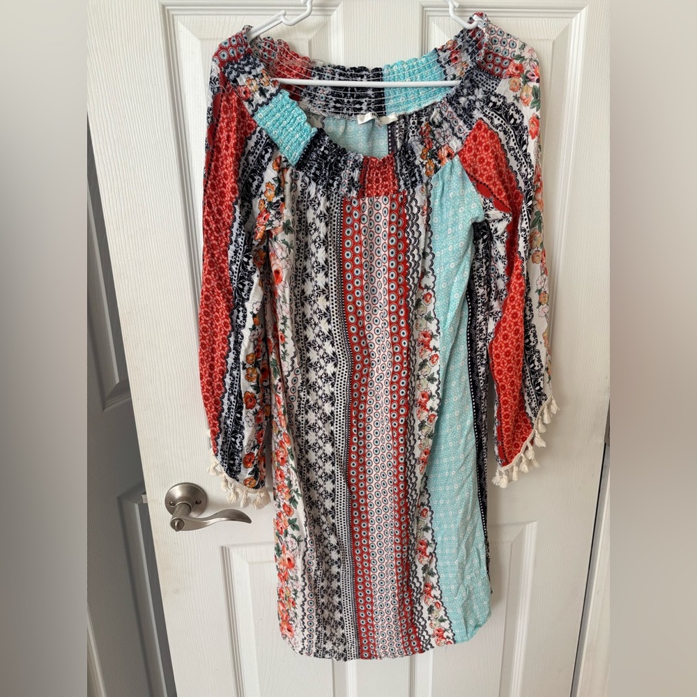 Hippie‎ Multicolor Bohemian Patchwork Dress